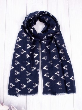 Foil Deer Antlers Head Lightweight Scarf